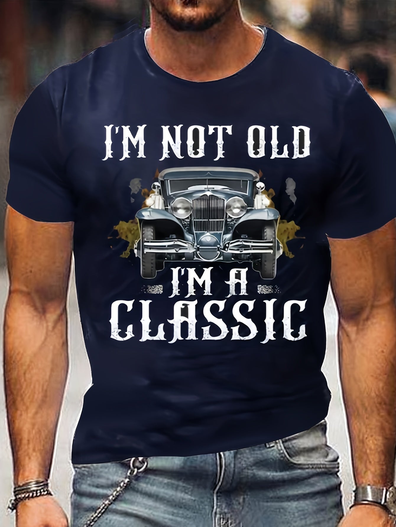 Classic Car Lover's Dream: Durable, Comfy 'I'm Not Old, I'm a Classic' Tee for Casual Summer Days
