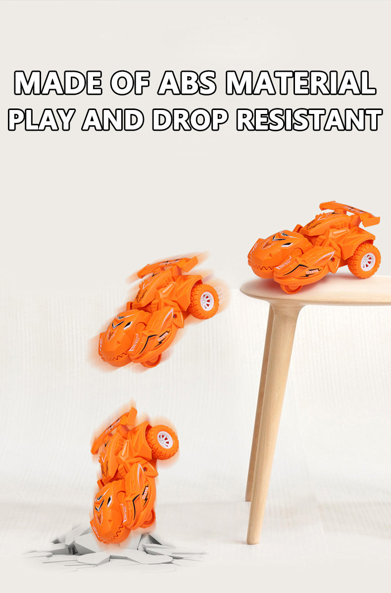 Auto-Transforming Dinosaur Car – Inertia-Powered, Weather-Resistant, Push-and-Go, Exciting Gift for Boys