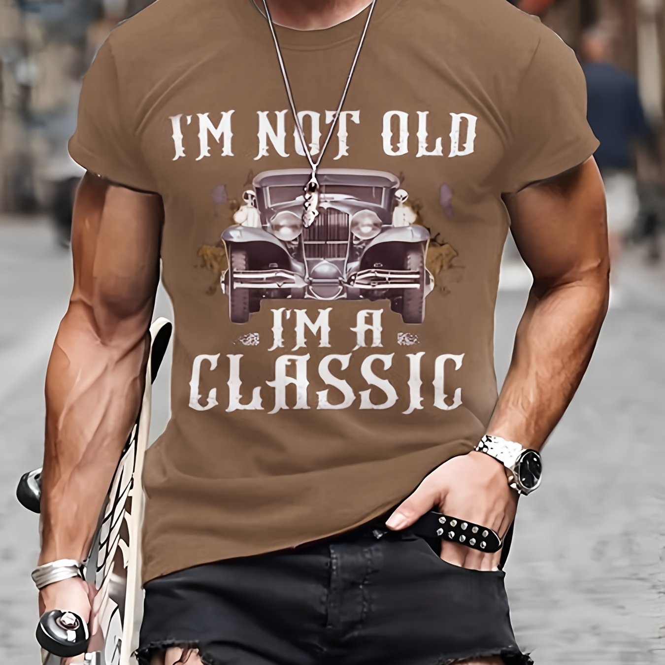 Classic Car Lover's Dream: Durable, Comfy 'I'm Not Old, I'm a Classic' Tee for Casual Summer Days