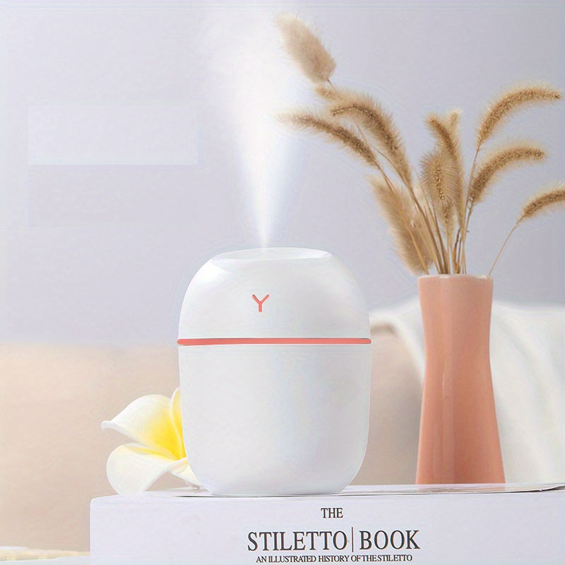 Mini Humidifier - Cool Mist Aroma Diffuser for Car, Office, Bedroom - 220mL Capacity - 2 Mist Modes - Quiet Operation Christmas Gift