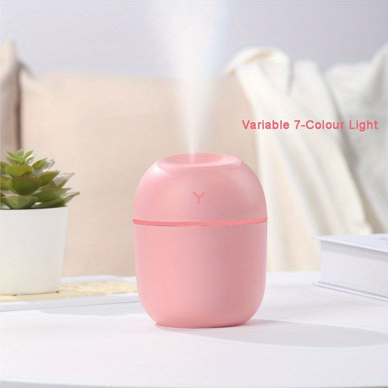 Mini Humidifier - Cool Mist Aroma Diffuser for Car, Office, Bedroom - 220mL Capacity - 2 Mist Modes - Quiet Operation Christmas Gift