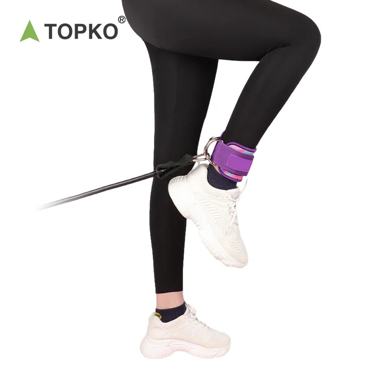 TOPKO in Stock Pull Rope Accessories Leg Muscle Trainer Hip Training Leg Leggings Elasticity Ankle Strap