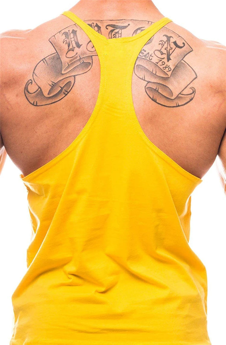 Gym Muscle Fitness Training Running Vest Clothing Tank Top Mens Bodybuilding Sleeveless Singlets Fashion Workout Undershirt