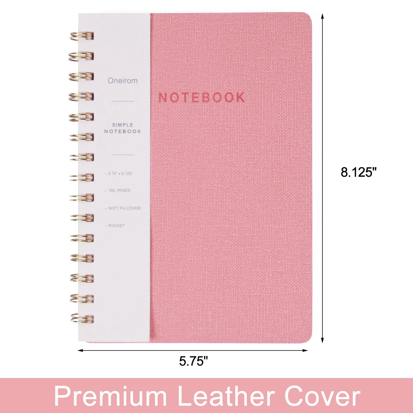 Custom 8 Colors Linen Softcover PU Notebook Journal Note Book Diary Spiral Binding Twin Rings