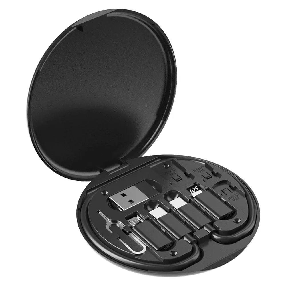 60W Multi USB Charging Adapter Cable Kit, USB C Conversion Kit USB A and Type C to Male Micro/Type C, Phone Data Transfer, Card