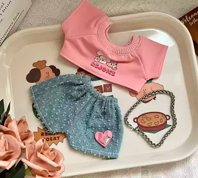 Only Clothes 20cm Doll Clothes Cotton Doll Blind Box Plush Doll Clothing Wow Cool Wakuku Doll Clothes Multiple Styles Set