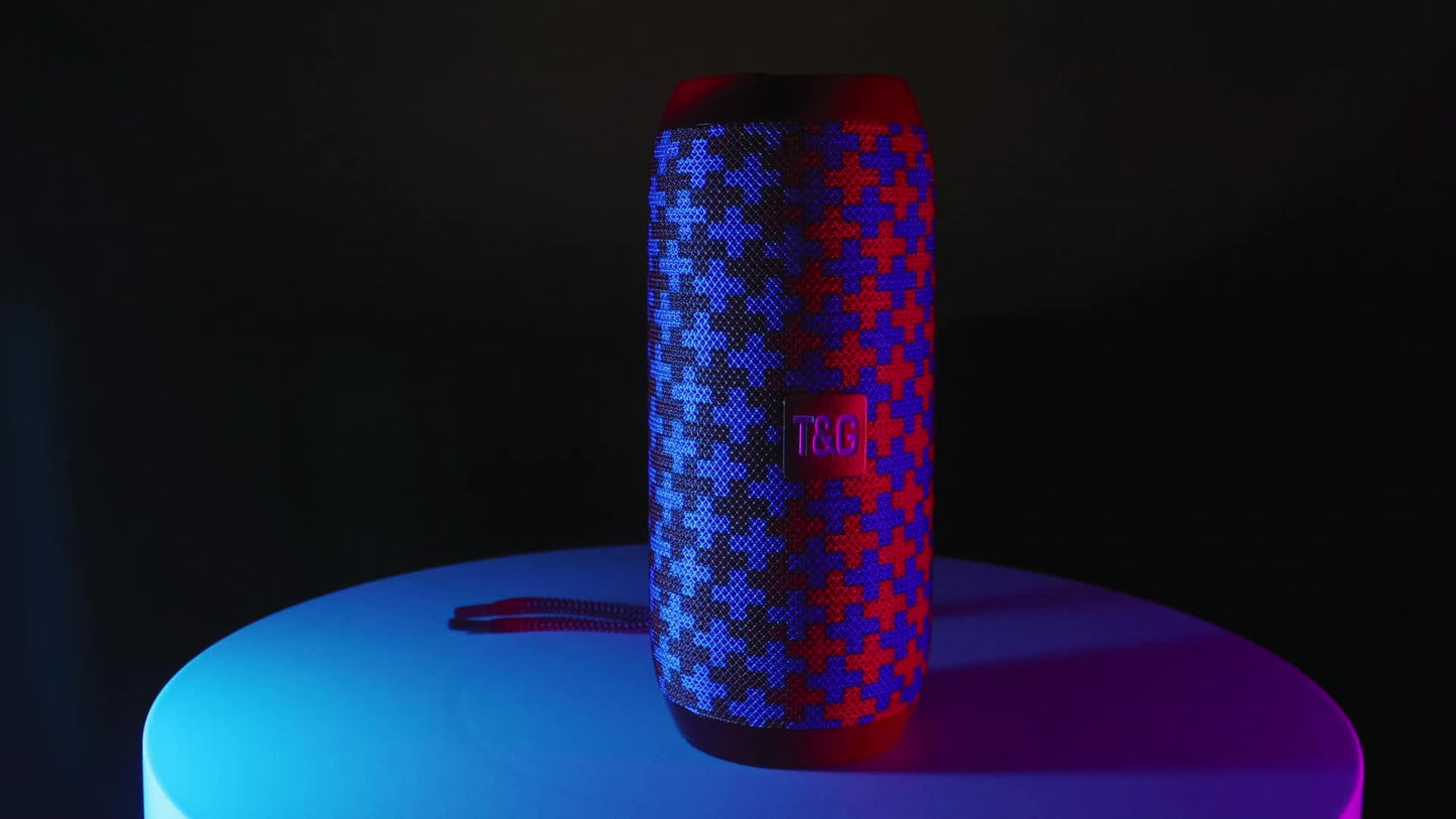 TG117 Portable Wireless Stereo Speaker System - Twin Speaker TWS Technology, Built-in Mic for Hands-Free Calls, FM Radio, TF Card & USB Playback - Perfect for Travel, Outdoor Adventures, and Indoor Entertainment
