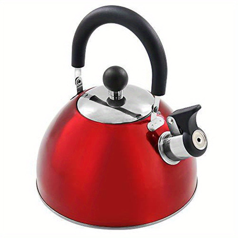 1pc, 2500ml/84.55oz Stainless Steel Tea Kettle with Whistle for Charcoal, Gas, Electric, and Ceramic Stoves - Reusable and Easy to Clean