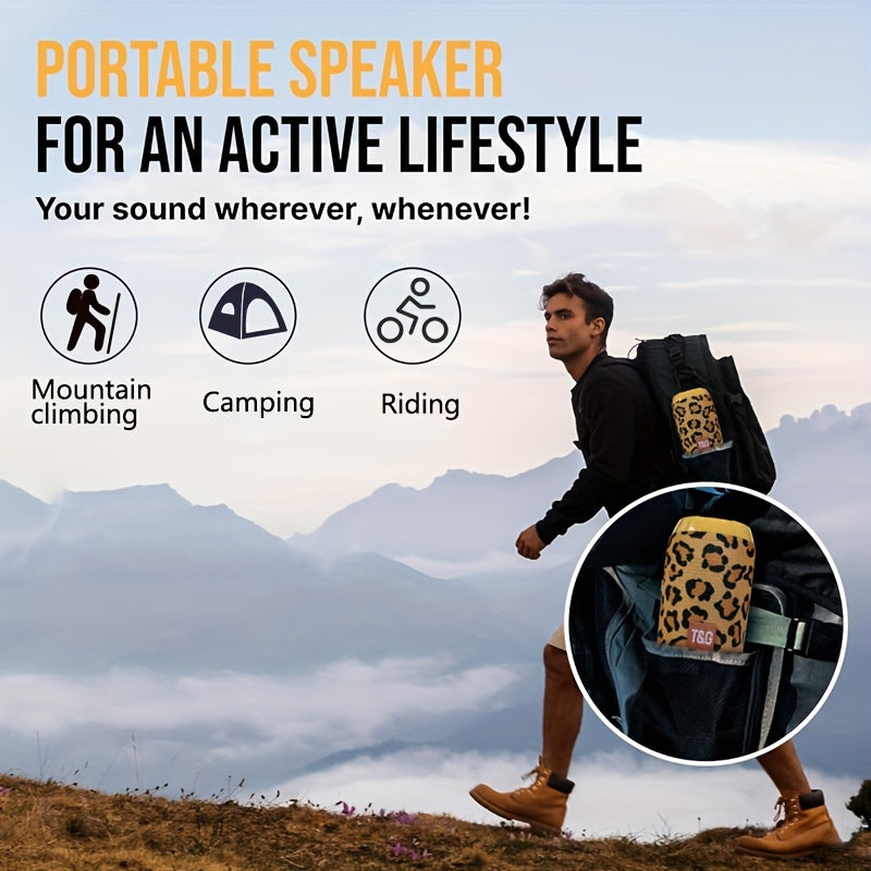 TG117 Portable Wireless Stereo Speaker System - Twin Speaker TWS Technology, Built-in Mic for Hands-Free Calls, FM Radio, TF Card & USB Playback - Perfect for Travel, Outdoor Adventures, and Indoor Entertainment