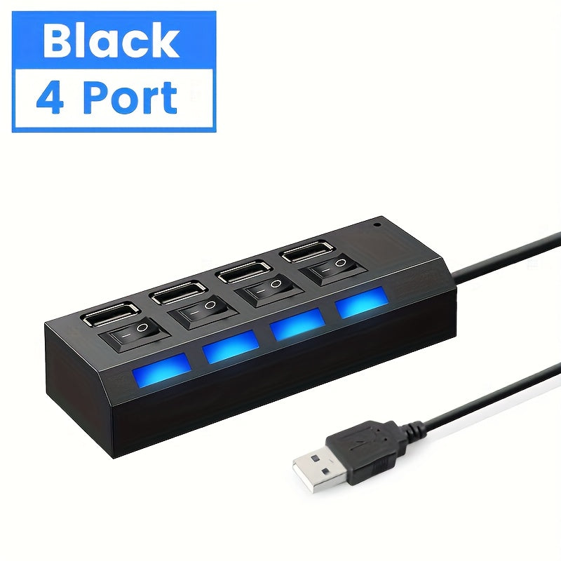 1pc 4-port/7-port USB Connector Computer Mouse Keyboard Memory Card Independent Switch Universal Hub