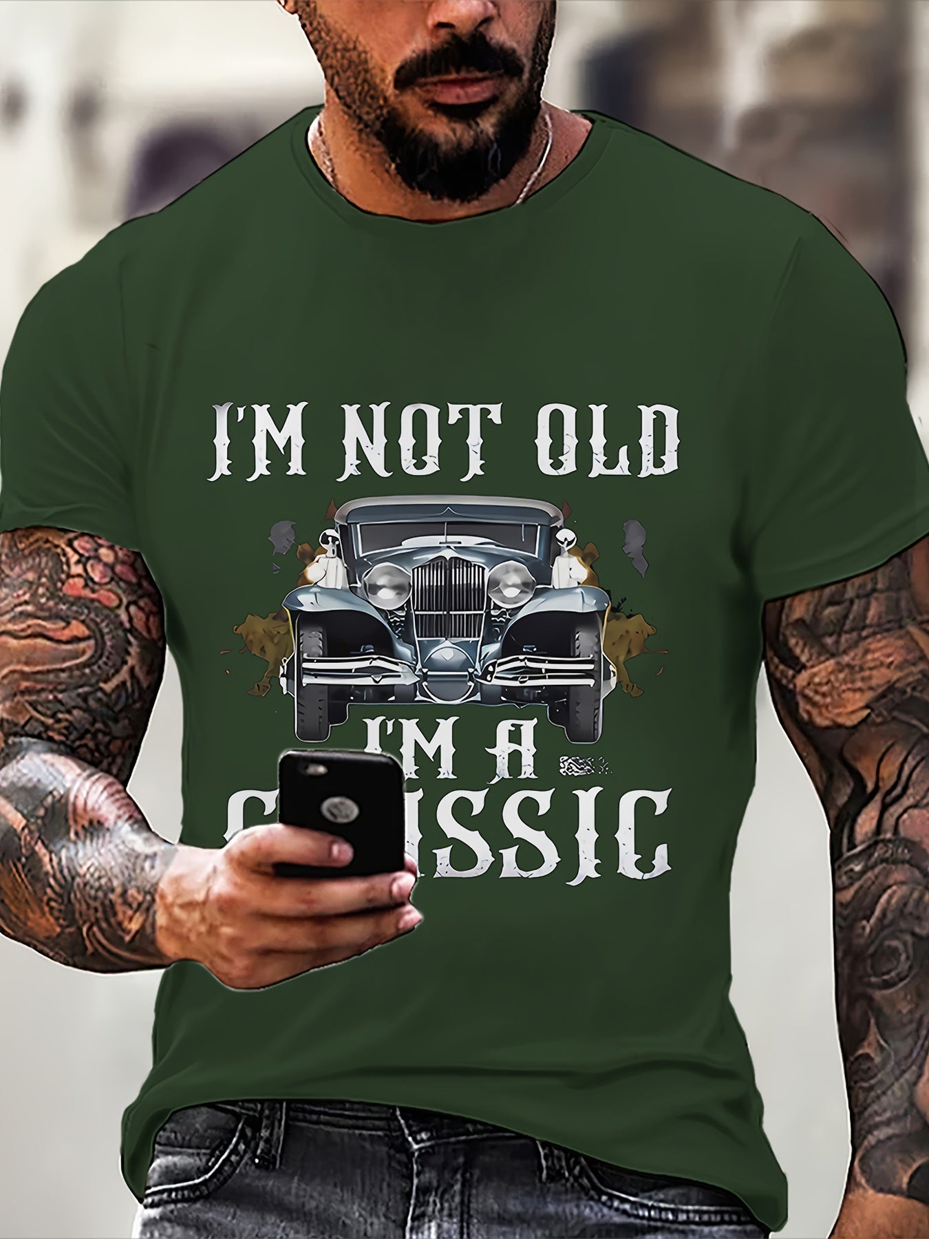 Classic Car Lover's Dream: Durable, Comfy 'I'm Not Old, I'm a Classic' Tee for Casual Summer Days
