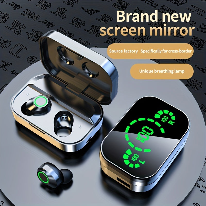 TWS Wireless 13.46 Cm-ear Earbuds Waterproof Headset Battery Display Earphone Power Supply Box Earpiece Stereo Headphone For Xiaomi Earbuds For Iphone Phone Headphones