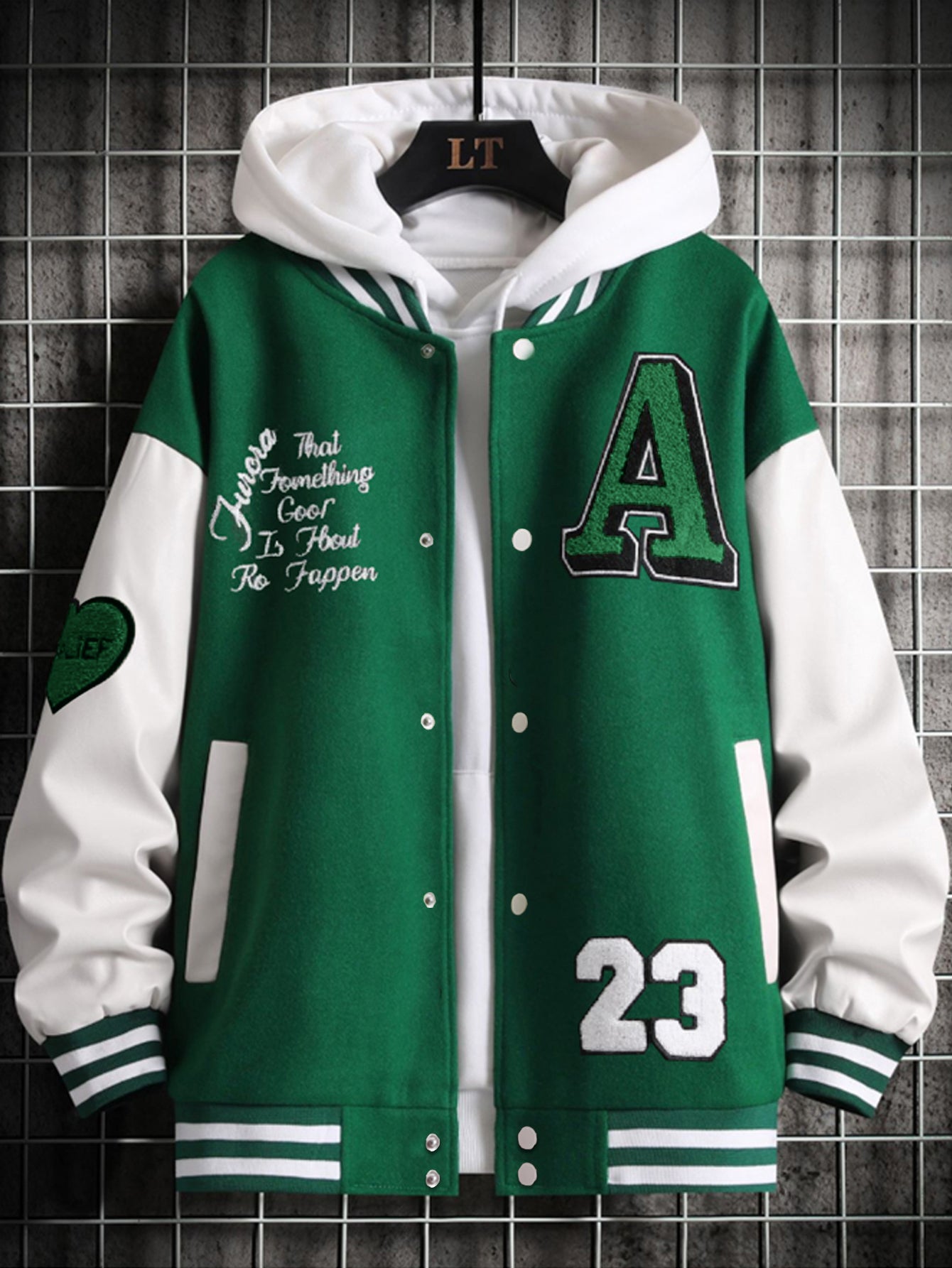 Men'S Loose-Fitting Casual Warm Baseball Jacket in Nine Colors for Spring, Autumn, And Winter. Features Exquisite Towel Embroidery And Letter Embroidery, Suitable for Both Men And Women, Effortlessly Showcasing Personality An