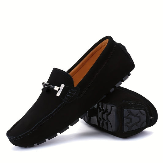 Mens Fashionable Slip-On Loafers - Breathable, Lace-Free Design for Comfortable Outdoor Walking - Durable, Stylish & Air-Flow Construction for Daily Strolls