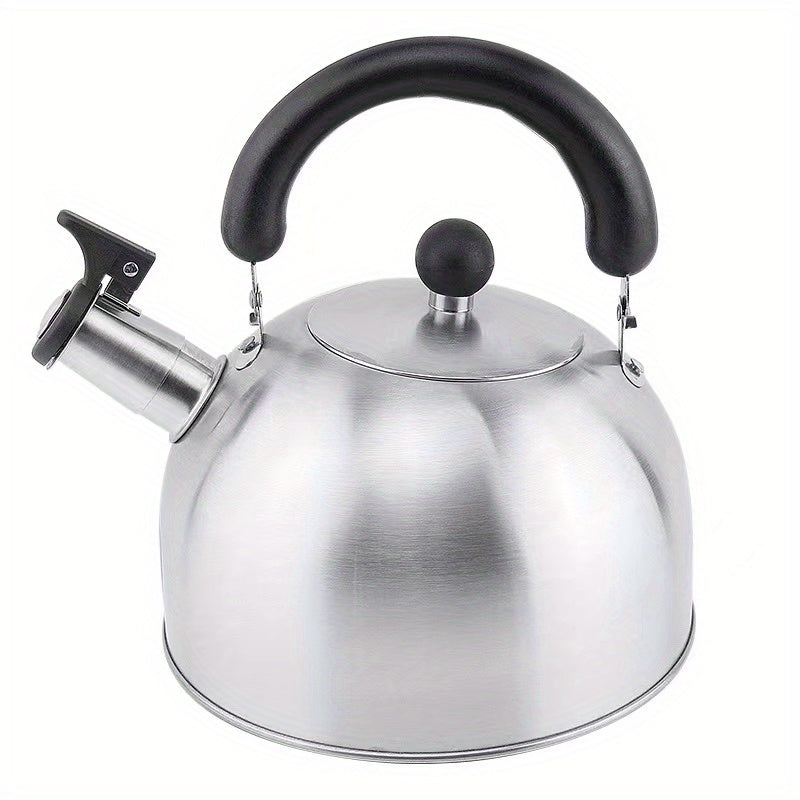 1pc, 2500ml/84.55oz Stainless Steel Tea Kettle with Whistle for Charcoal, Gas, Electric, and Ceramic Stoves - Reusable and Easy to Clean