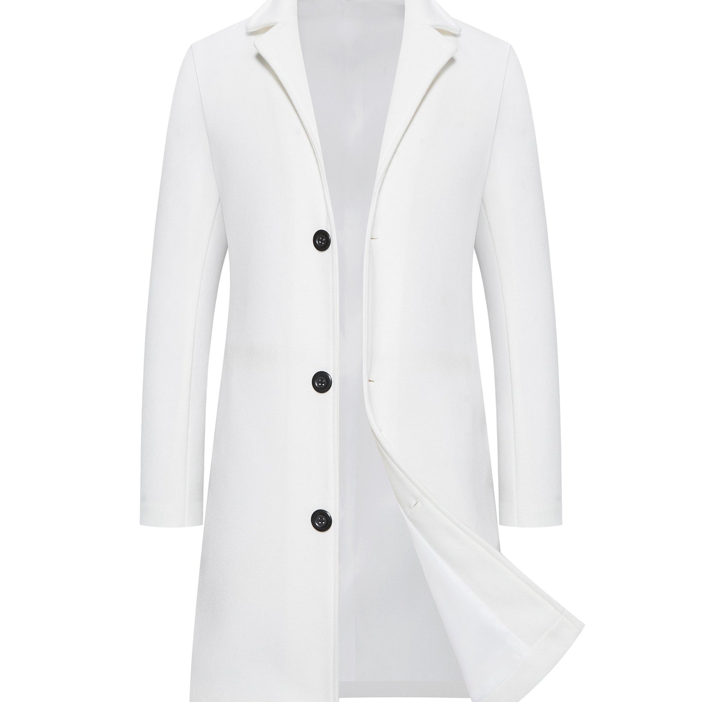 New Men's Mid-length Single Breasted Trench Coat Jacket