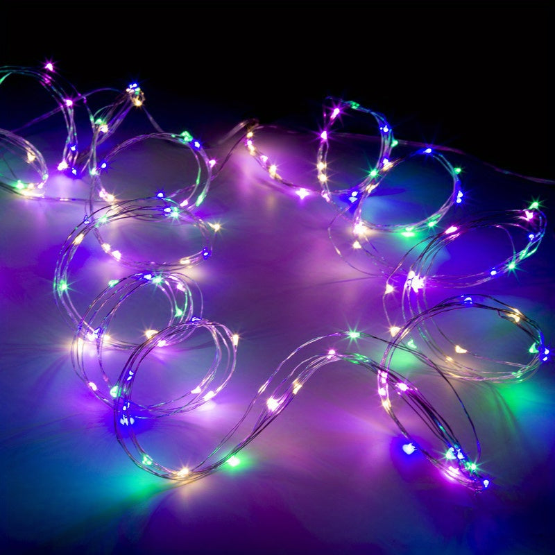 [LED String Lights] 50/100LED String Lights - 1pc Suitable for Bedroom, Party, Wedding, Christmas and Halloween Decoration Light