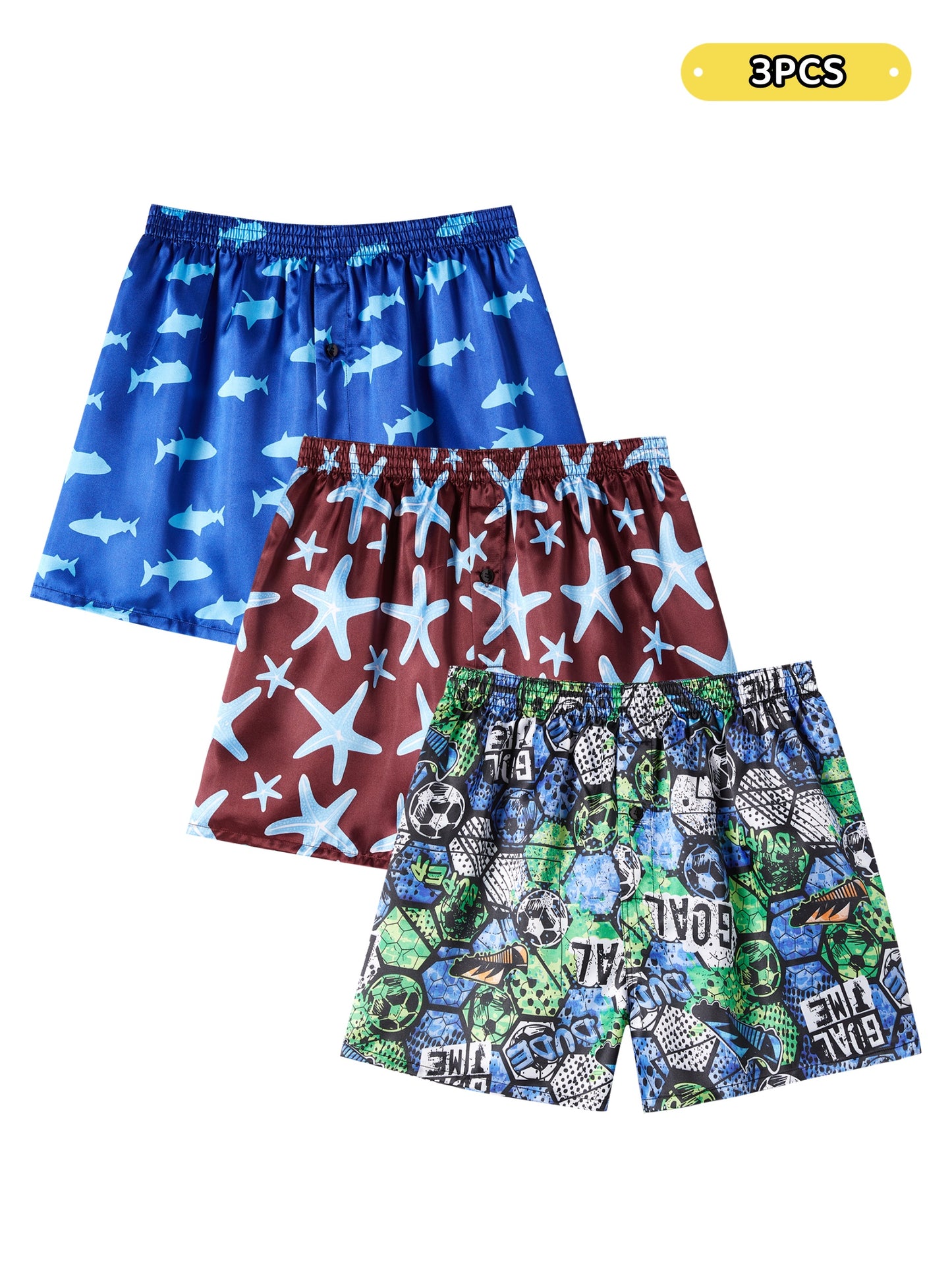 Set of 3/6 Jupitersecret Men'S Boxer Shorts, Smooth Touch Home Shorts with Elastic Waistband.