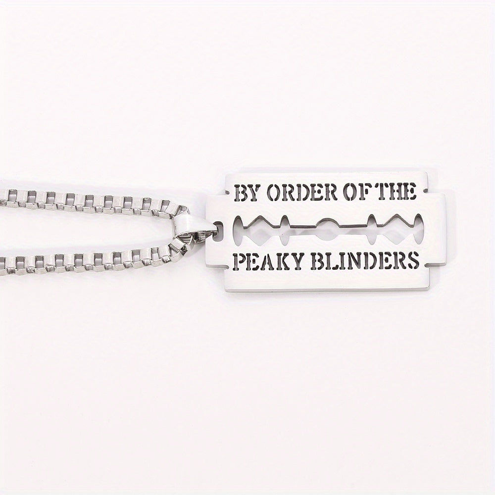 1pc Stainless Steel Necklace For Hairdresser Hollow Razor Pendant Necklace Hip Hop Jewelry