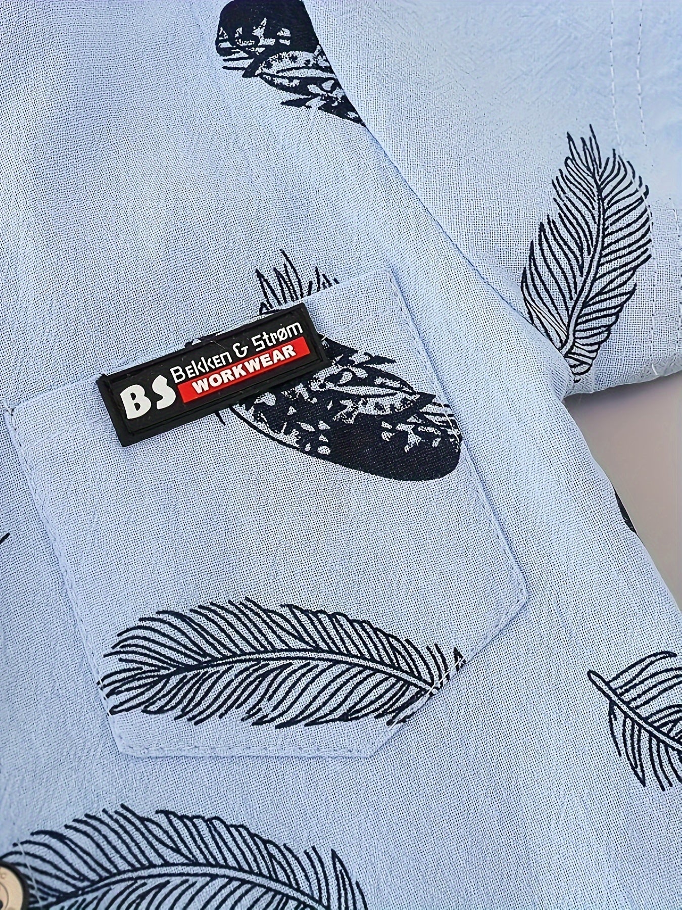 2pcs Baby Boys Casual Feather Pattern Short Sleeve Shirt & Shorts Set Clothes Outdoor Set