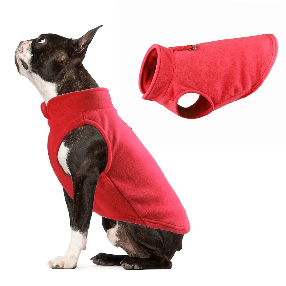 Cozy Winter Fleece Dog Jacket For French Bulldogs And Small Dogs - Warm And Comfortable Pet Clothing