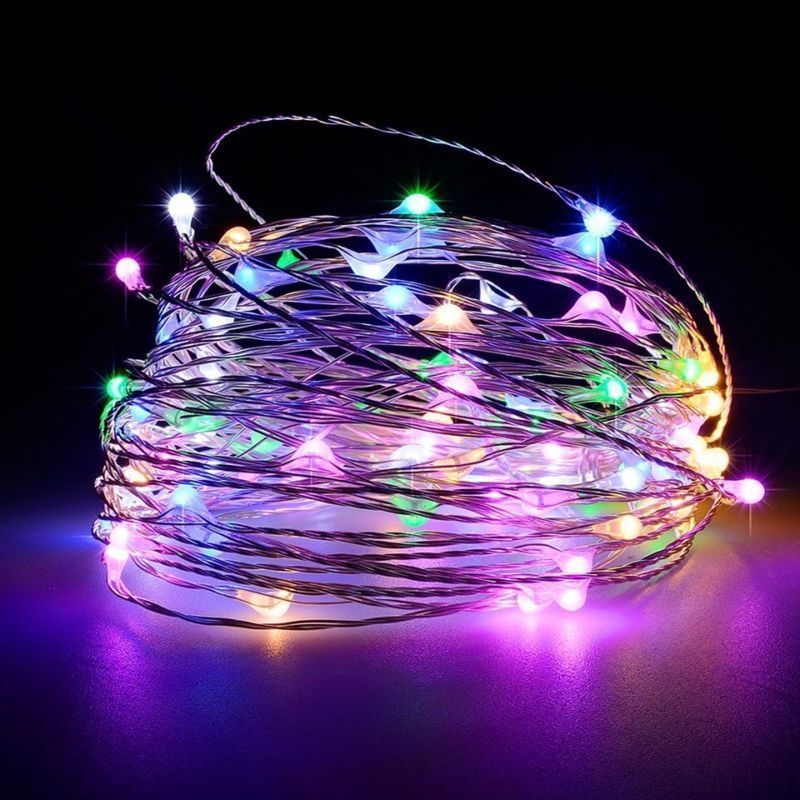 [LED String Lights] 50/100LED String Lights - 1pc Suitable for Bedroom, Party, Wedding, Christmas and Halloween Decoration Light