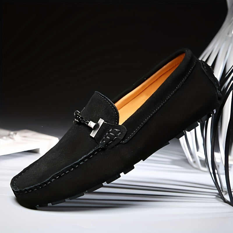 Mens Fashionable Slip-On Loafers - Breathable, Lace-Free Design for Comfortable Outdoor Walking - Durable, Stylish & Air-Flow Construction for Daily Strolls