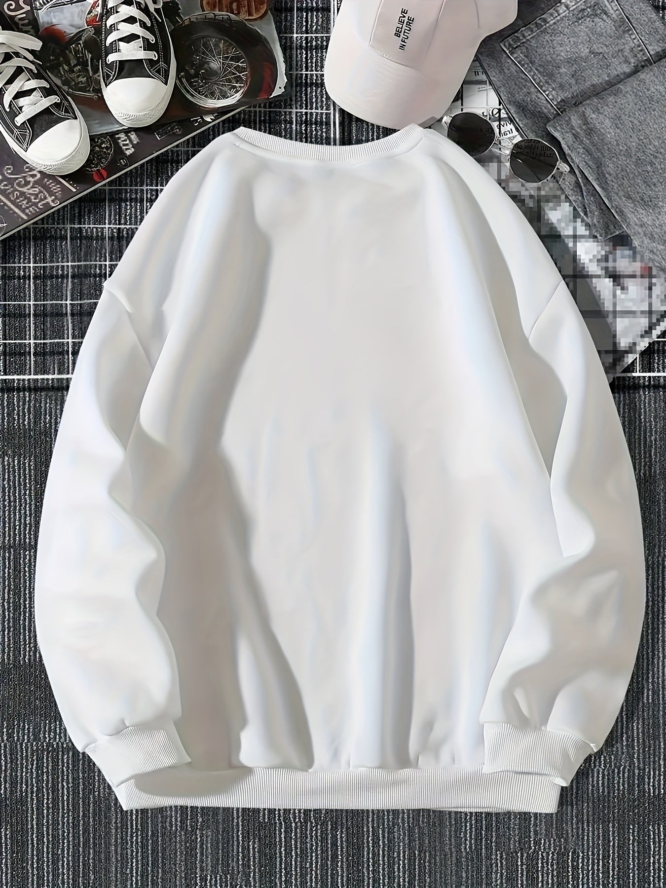 Los Angeles Print Preppy Sweatshirt, Long Sleeve Crew Neck Casual Sweatshirt For Winter & Fall, Women's Clothing