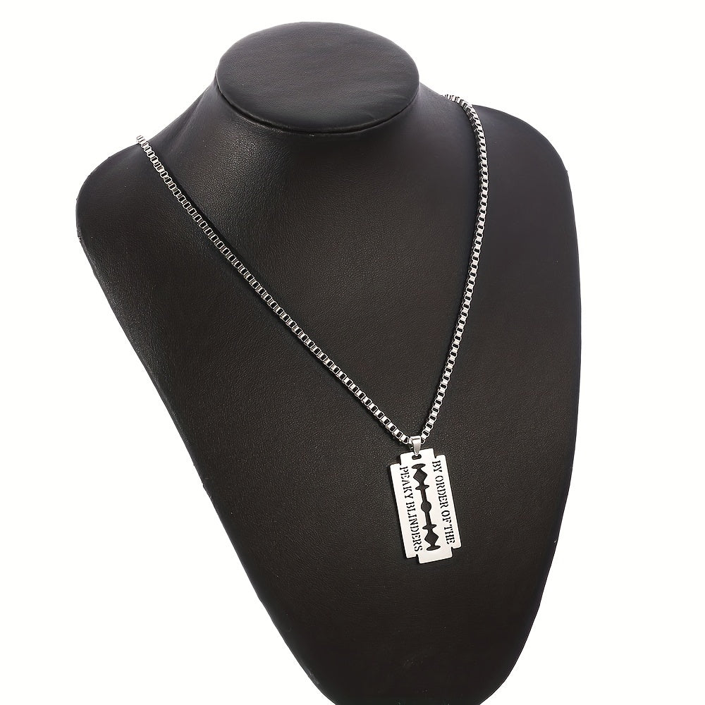 1pc Stainless Steel Necklace For Hairdresser Hollow Razor Pendant Necklace Hip Hop Jewelry