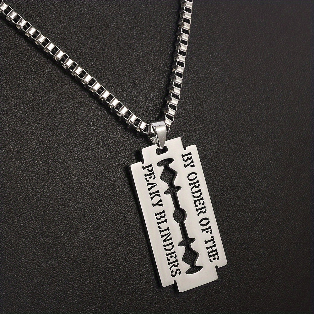 1pc Stainless Steel Necklace For Hairdresser Hollow Razor Pendant Necklace Hip Hop Jewelry