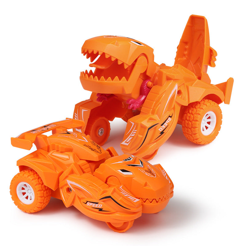 Auto-Transforming Dinosaur Car – Inertia-Powered, Weather-Resistant, Push-and-Go, Exciting Gift for Boys