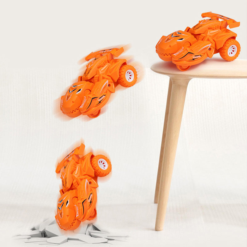 Auto-Transforming Dinosaur Car – Inertia-Powered, Weather-Resistant, Push-and-Go, Exciting Gift for Boys
