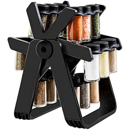 Spice Rack For 18 Piece Pots 360° Rotating Ferris Wheel Swivel Spice Rack Seasoning Organizer Spice Tower Spice Rack For Kitchen Countertop