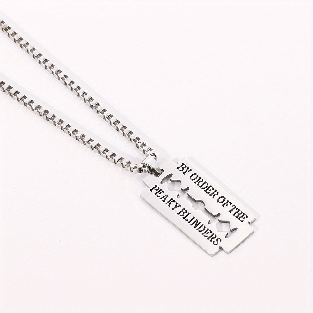 1pc Stainless Steel Necklace For Hairdresser Hollow Razor Pendant Necklace Hip Hop Jewelry