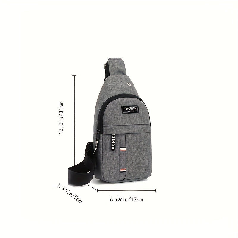 Men's Adjustable Chest Bag Outdoor Mountaineering Cycling One Shoulder Slant Cross Oxford Cloth Chest Bag