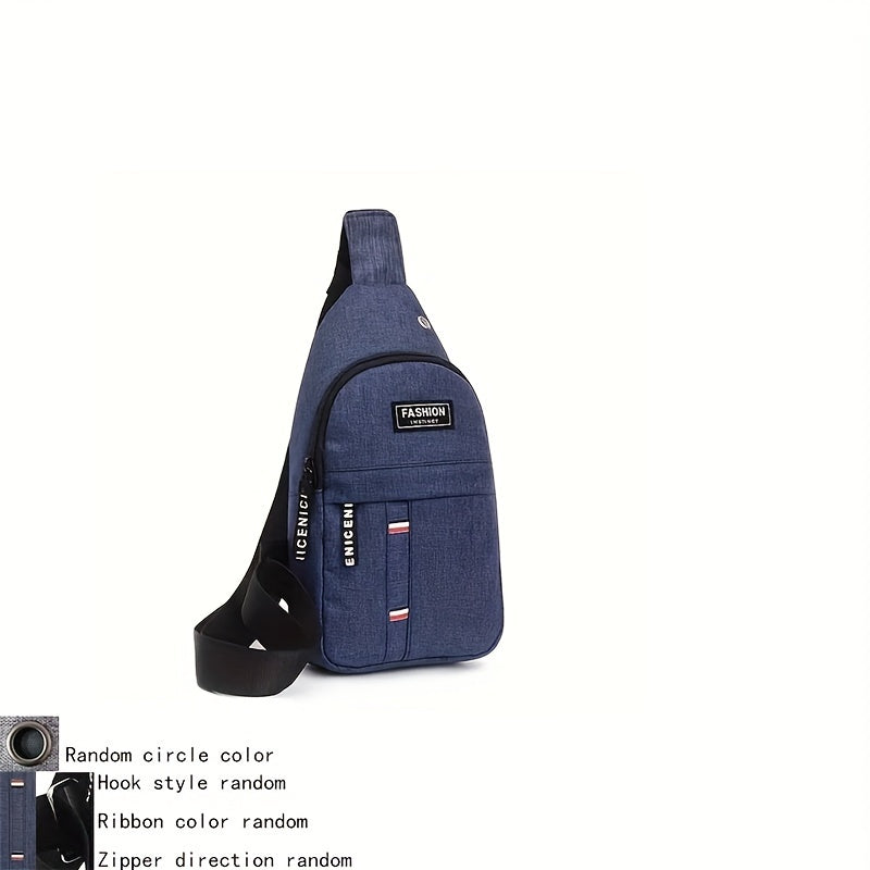 Men's Adjustable Chest Bag Outdoor Mountaineering Cycling One Shoulder Slant Cross Oxford Cloth Chest Bag