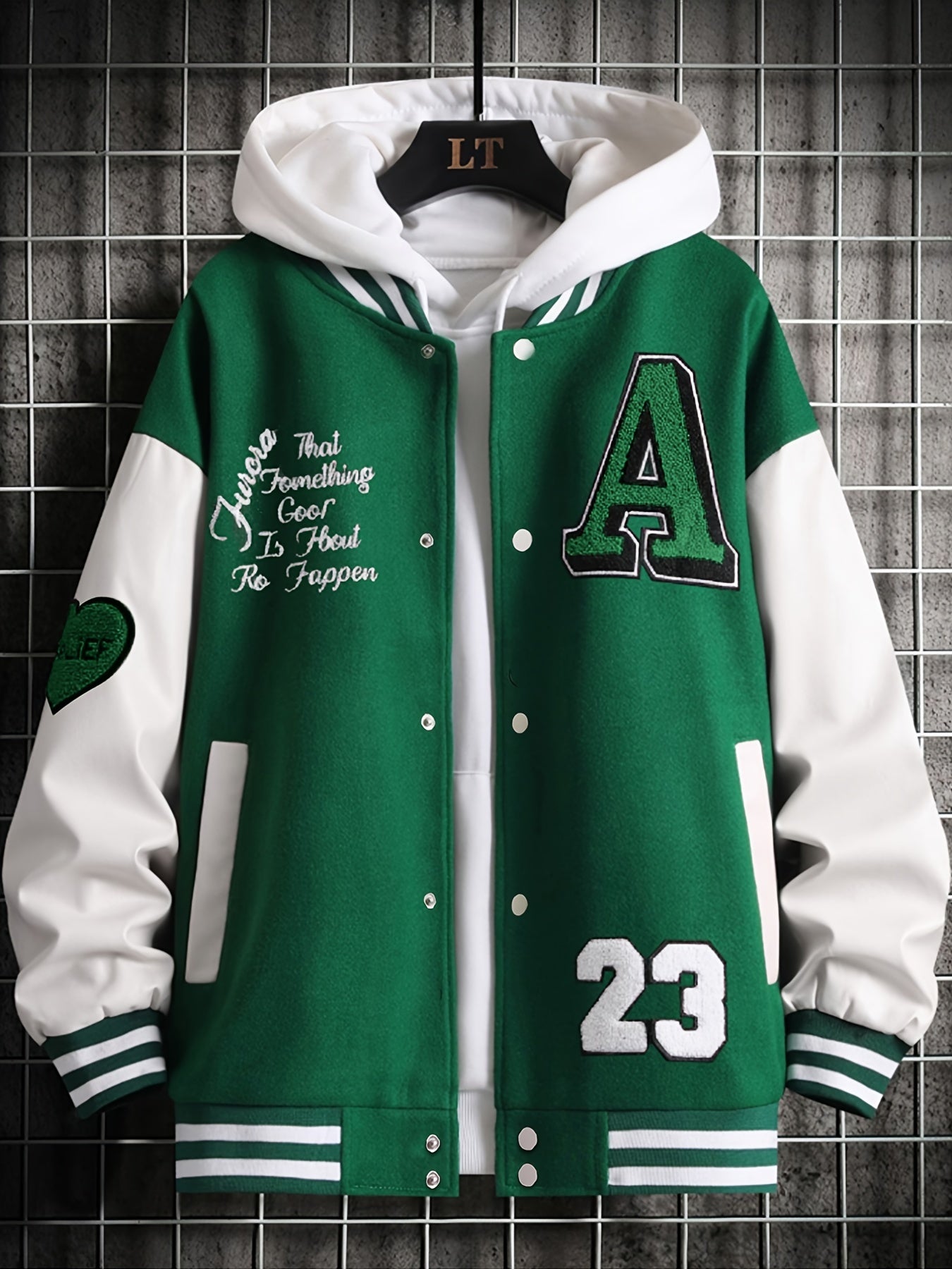 Men'S Loose-Fitting Casual Warm Baseball Jacket in Nine Colors for Spring, Autumn, And Winter. Features Exquisite Towel Embroidery And Letter Embroidery, Suitable for Both Men And Women, Effortlessly Showcasing Personality An