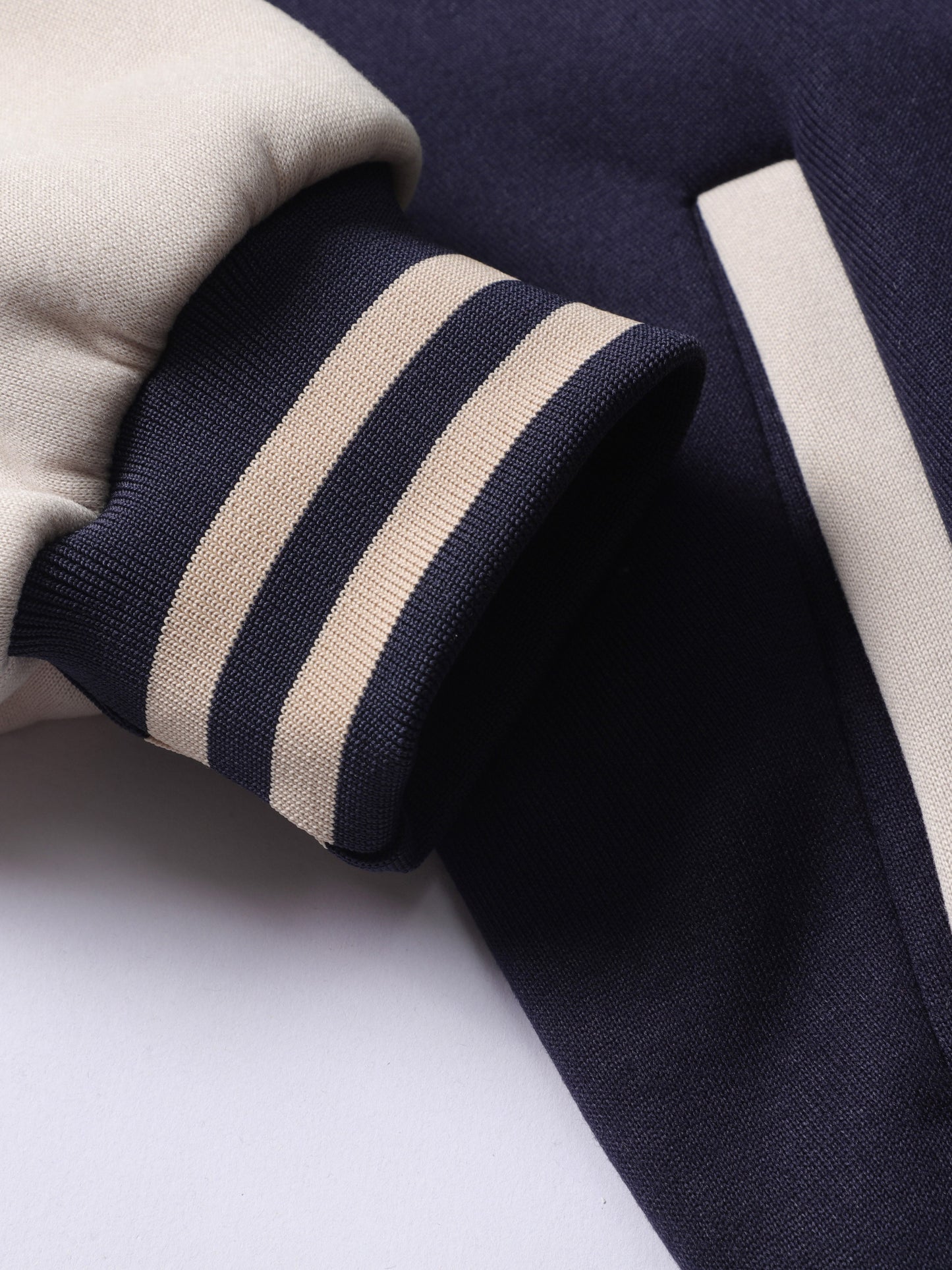 Warm Letter Print Star Pattern Embroidery Varsity Jacket, Men's Casual Color Block Button Up Jacket For Spring Fall School Baseball