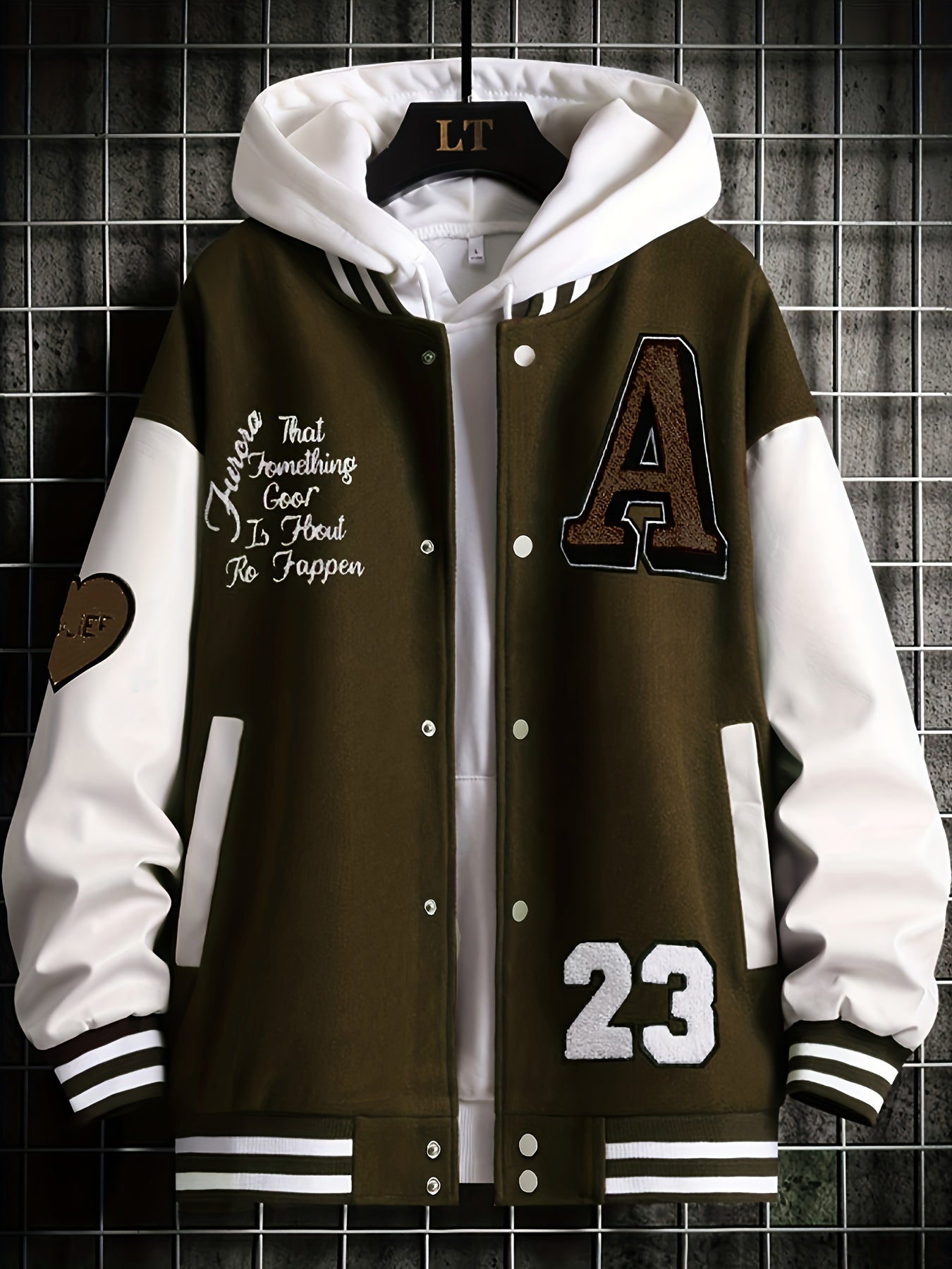 Men'S Loose-Fitting Casual Warm Baseball Jacket in Nine Colors for Spring, Autumn, And Winter. Features Exquisite Towel Embroidery And Letter Embroidery, Suitable for Both Men And Women, Effortlessly Showcasing Personality An