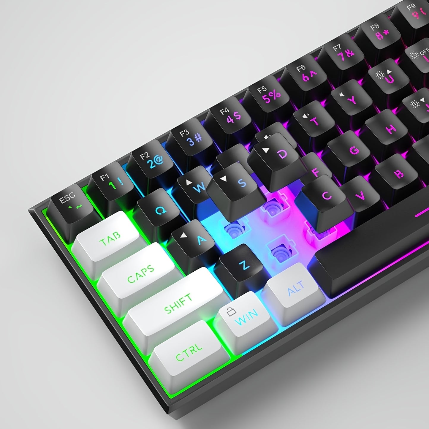 MageGee Mini 60% Gaming/Office Keyboard, Keycap Type Wired RGB Backlit Compact Computer Keyboard for Windows/Mac/Laptop