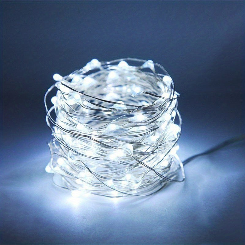 [LED String Lights] 50/100LED String Lights - 1pc Suitable for Bedroom, Party, Wedding, Christmas and Halloween Decoration Light