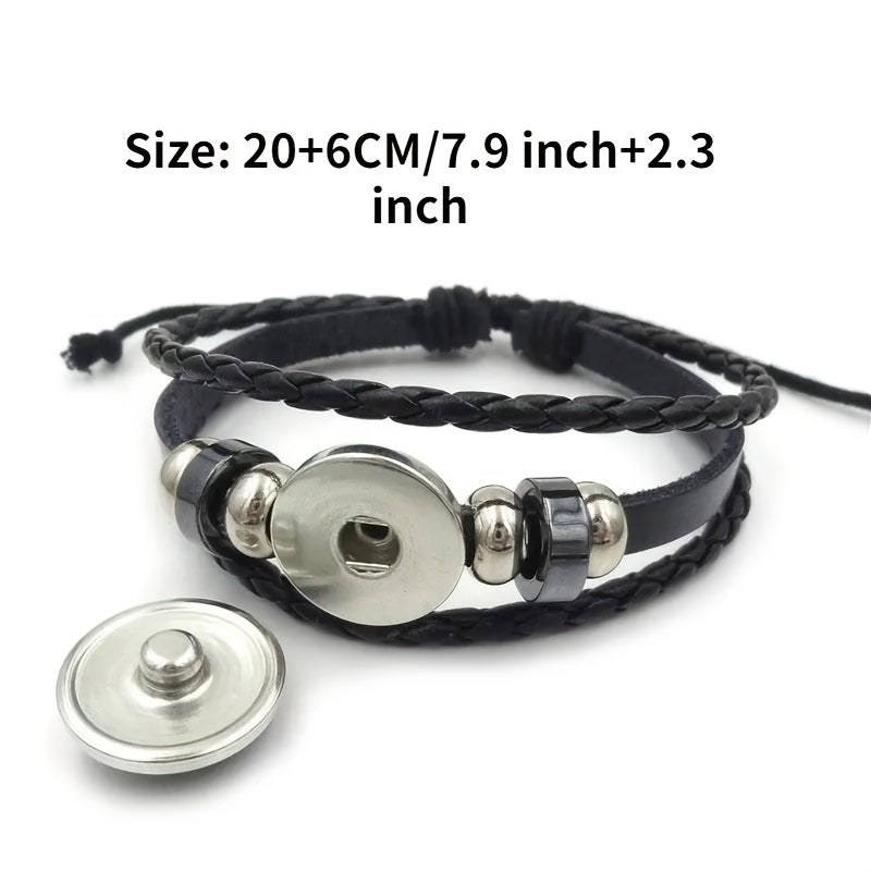 1pc 12 Constellation Luminous Bracelet Men's And Women's Fashion Multi-layer Woven Bracelet