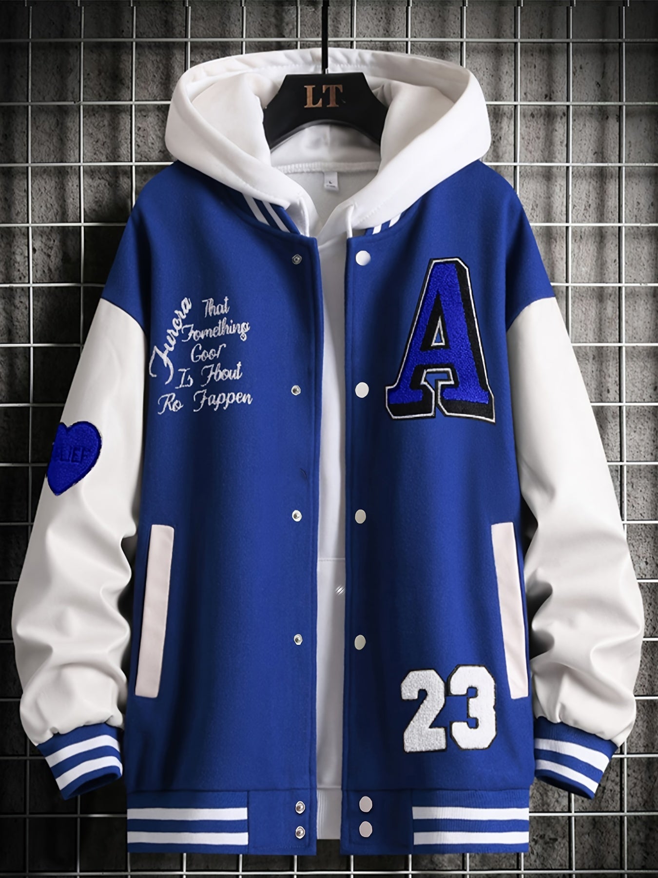 Men'S Loose-Fitting Casual Warm Baseball Jacket in Nine Colors for Spring, Autumn, And Winter. Features Exquisite Towel Embroidery And Letter Embroidery, Suitable for Both Men And Women, Effortlessly Showcasing Personality An