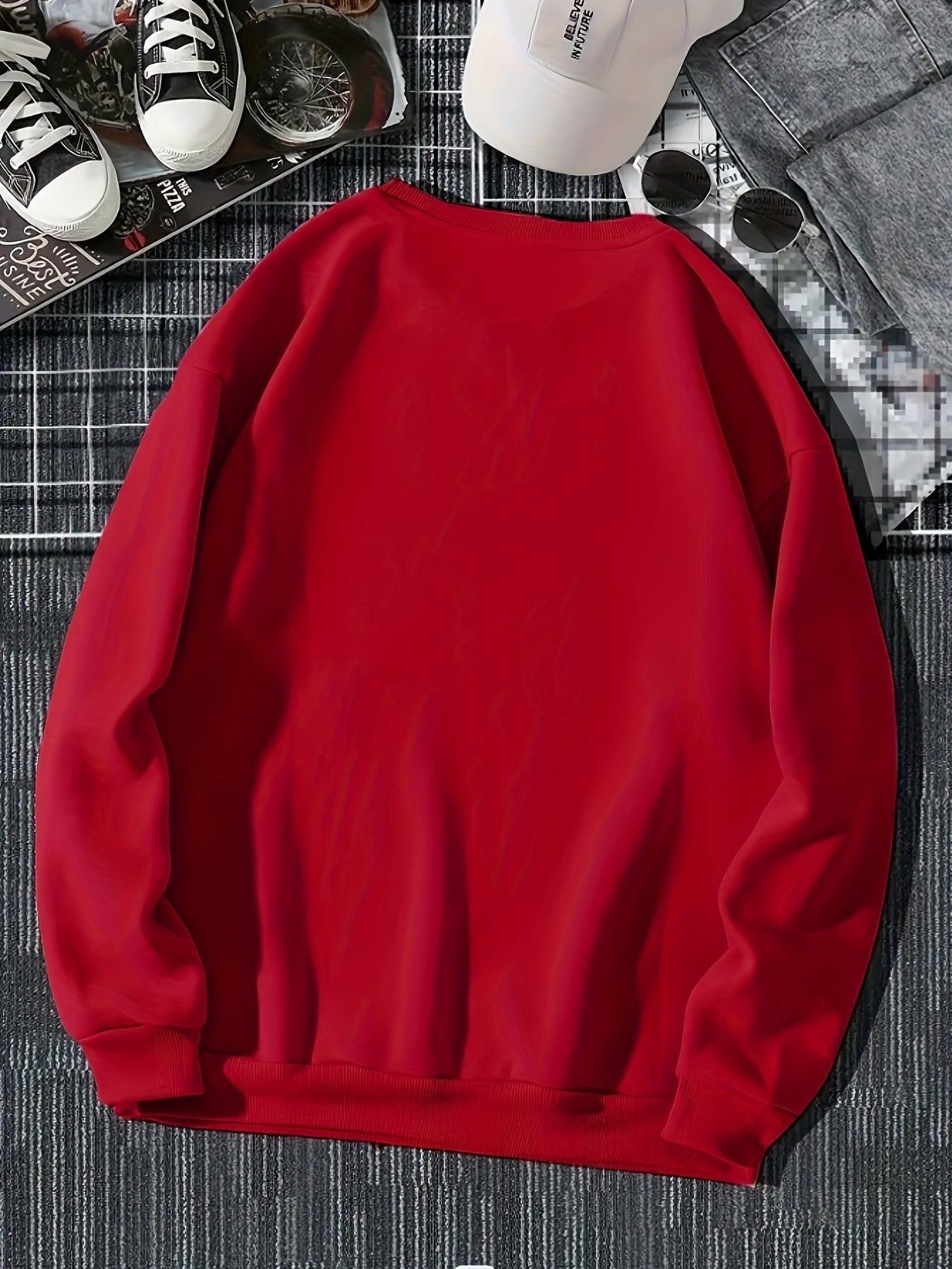 Los Angeles Print Preppy Sweatshirt, Long Sleeve Crew Neck Casual Sweatshirt For Winter & Fall, Women's Clothing