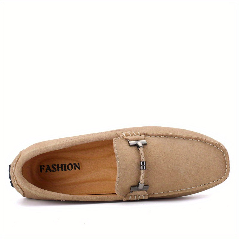 Mens Fashionable Slip-On Loafers - Breathable, Lace-Free Design for Comfortable Outdoor Walking - Durable, Stylish & Air-Flow Construction for Daily Strolls