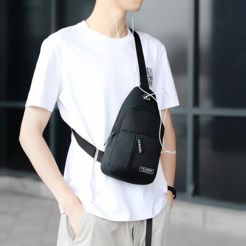 Men's Adjustable Chest Bag Outdoor Mountaineering Cycling One Shoulder Slant Cross Oxford Cloth Chest Bag