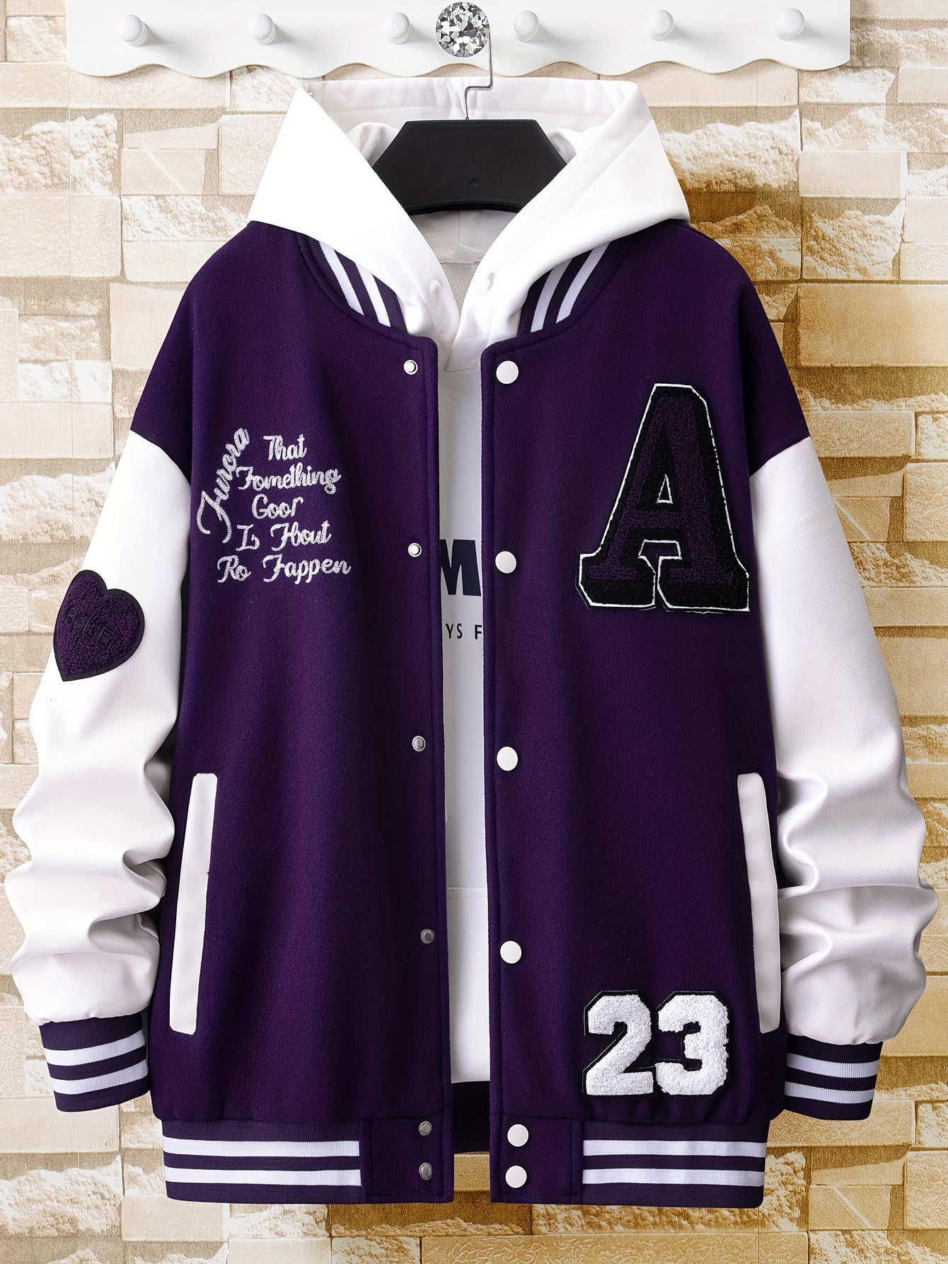 Men'S Loose-Fitting Casual Warm Baseball Jacket in Nine Colors for Spring, Autumn, And Winter. Features Exquisite Towel Embroidery And Letter Embroidery, Suitable for Both Men And Women, Effortlessly Showcasing Personality An
