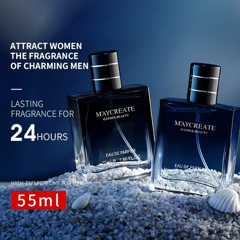 Men's Cologne Perfume, Durable Eau De Parfum Fresh Romantic Gentleman Perfume 55ml, 1.86 FL.OZ Father's Day Gift