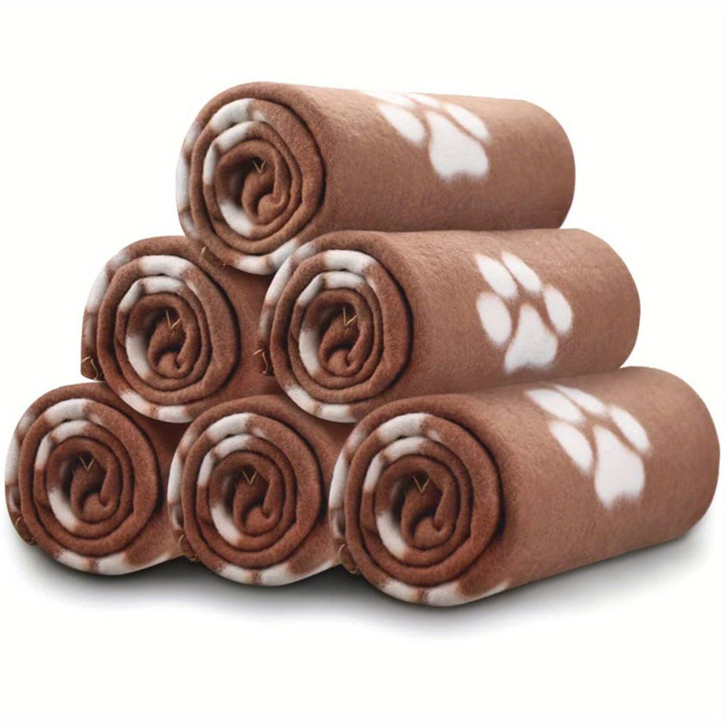 6 Pack Of 60.96x71.12 Cm Warm Paw Print Blanket/Bed Cover For Dogs And Cats