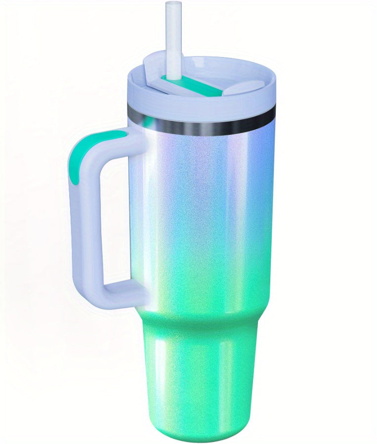 Sakura Train 40 OZ Fantasy series Stainless Steel Vacuum Insulated Tumbler with Handle and Straw Lid, Tumblers, Travel Mug for Water, Iced Tea or Coffee, Smoothie and More, BPA Free, Best Gift For Men And Women Birthday, Moth
